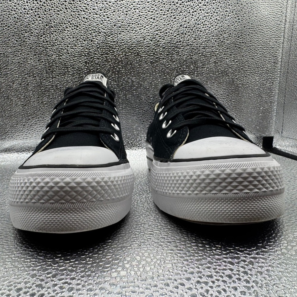 Size 10 Converse All Star Lift Platform Women Black Excellent Canvas Sneakers - Picture 5 of 11